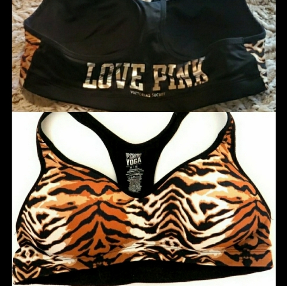 EUC Victoria Secret PINK tiger print yoga bra